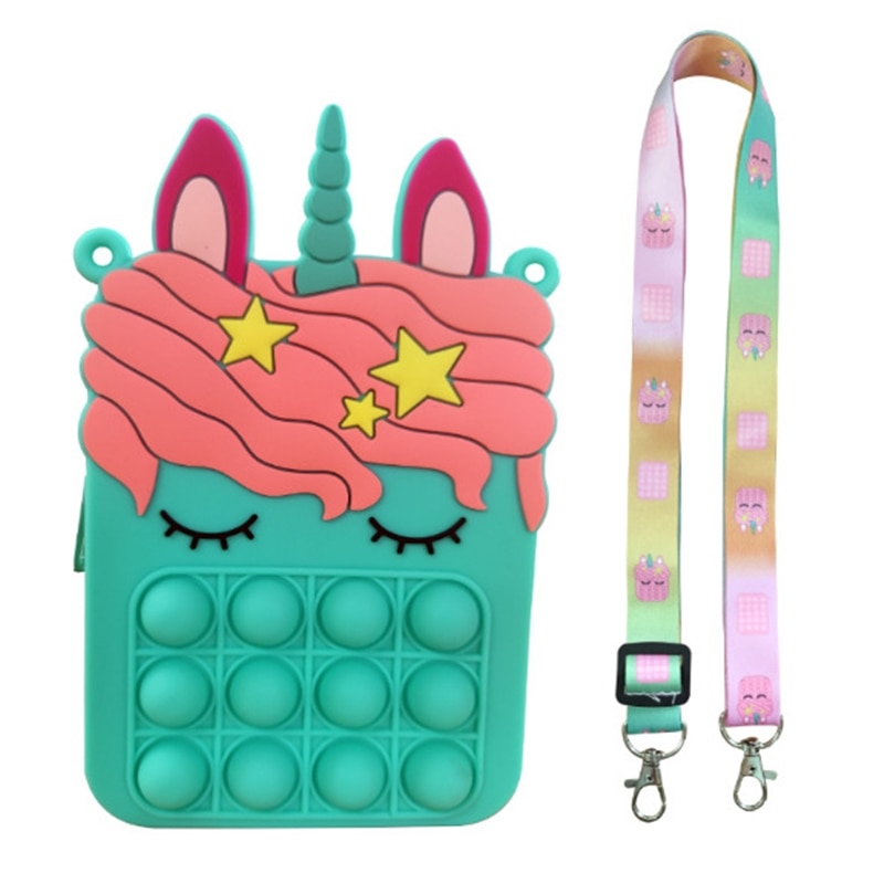 Pop Figet Toys Girl Unicorn Bag