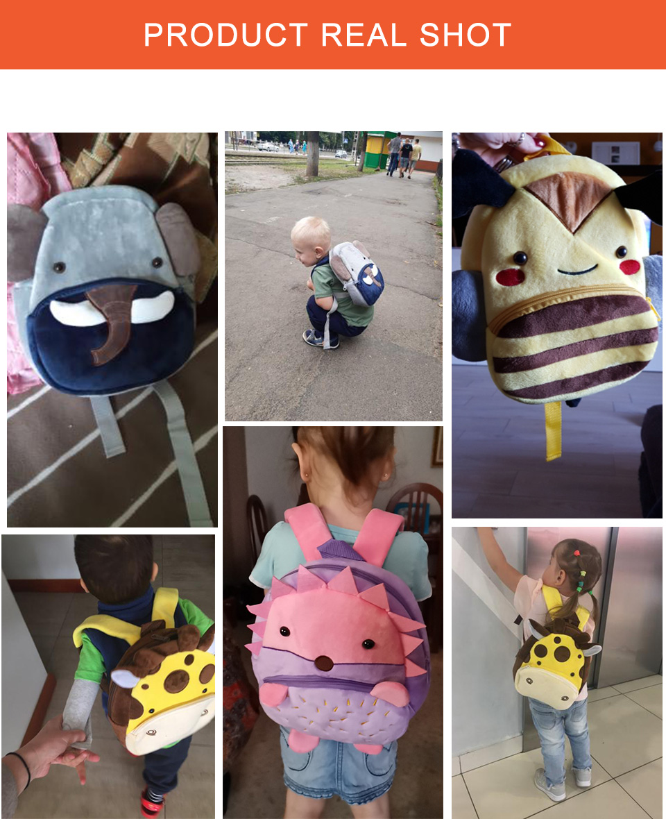 Baby Plush Backpack Animal School Bag