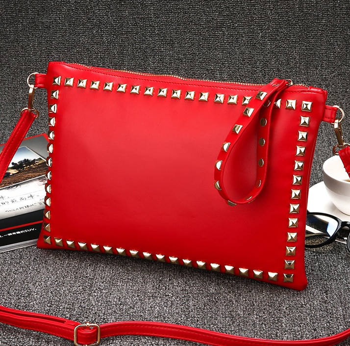 Leather Rivet Handbag