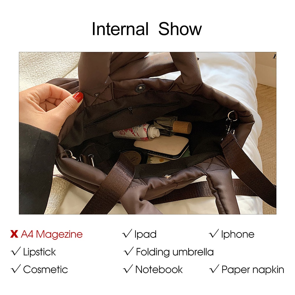 Fashion Bow Space Pad Cotton Handbag