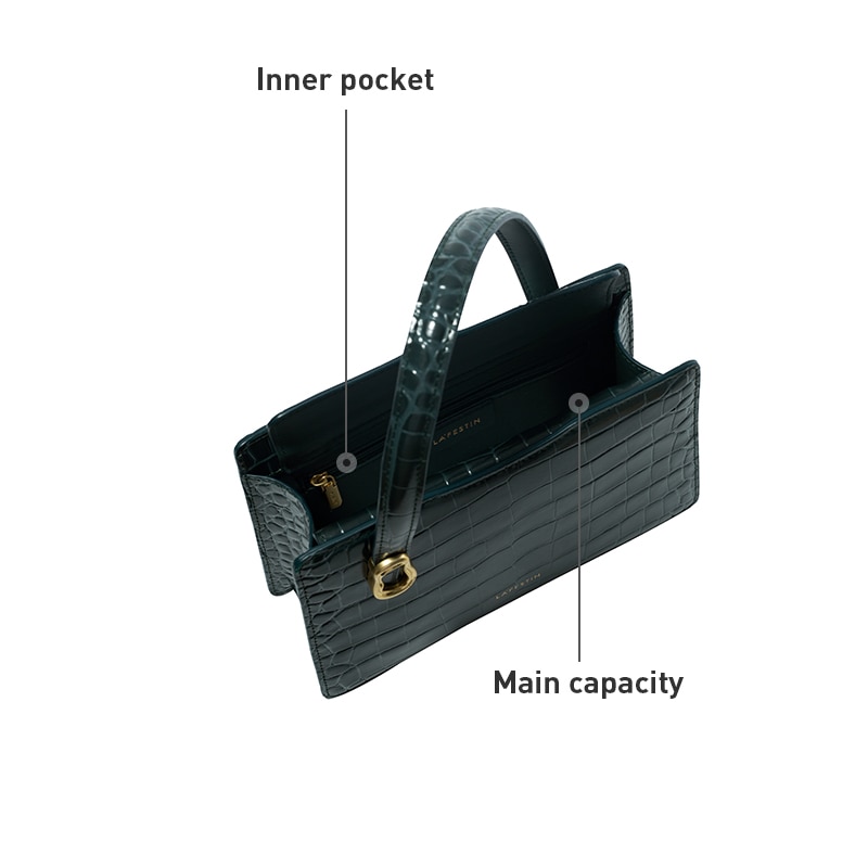 Crocodile Pattern Crossbody Square Bag