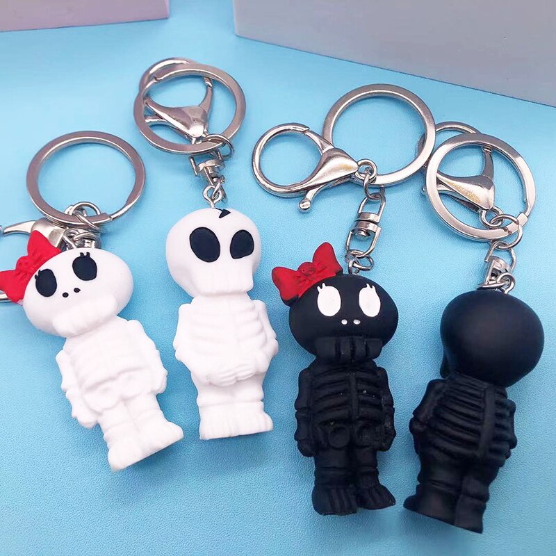 Cartoon Horror Skull Body Skeleton Keychain