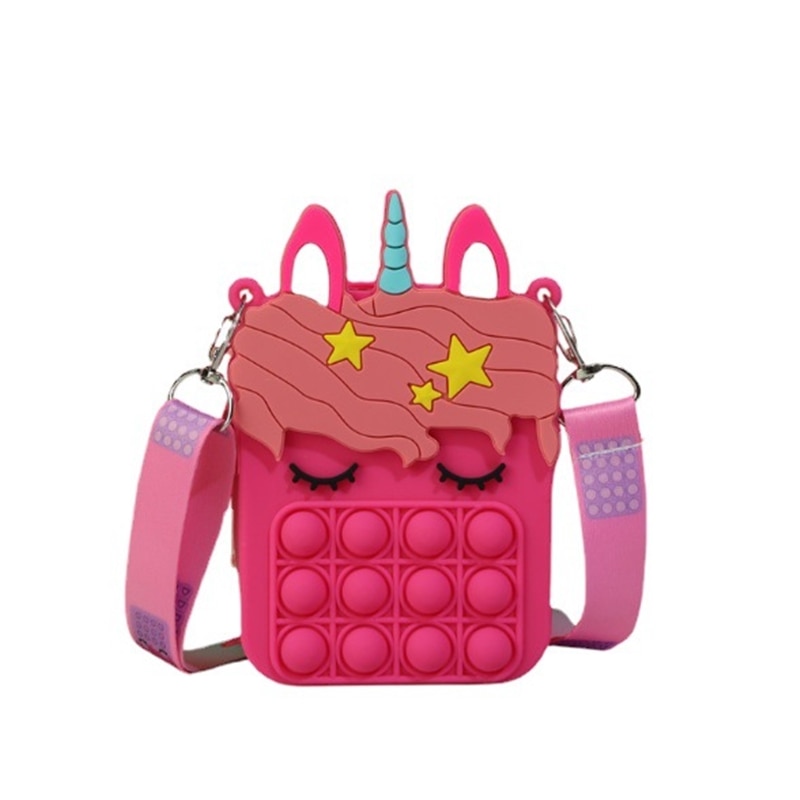 Pop Figet Toys Girl Unicorn Bag