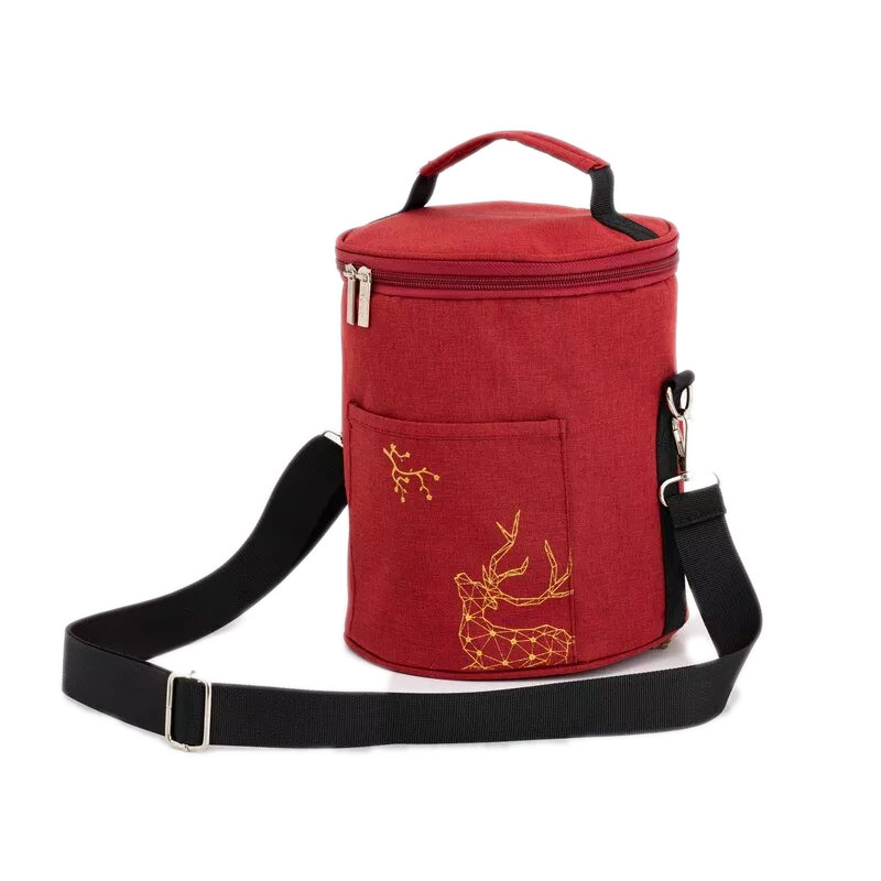Large Capacity Cylindrical Cooler Bag