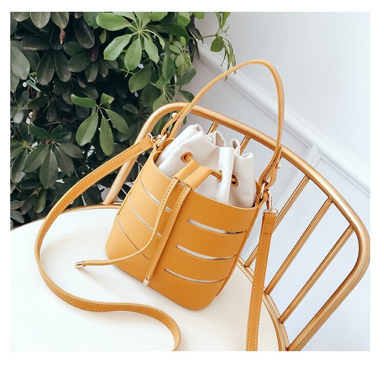 Hollow Out PU Leather Handbag