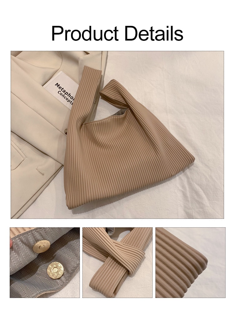 Stripe Designer Armpit Shoulder Bag