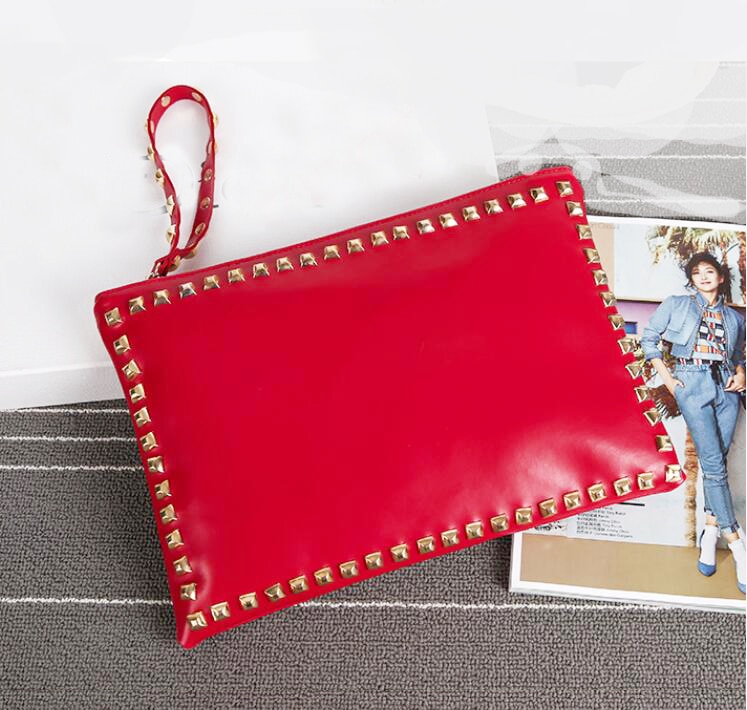 Leather Rivet Handbag