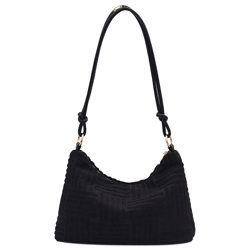 Pack Winter Velvet Ladies Strip Hobo Bag