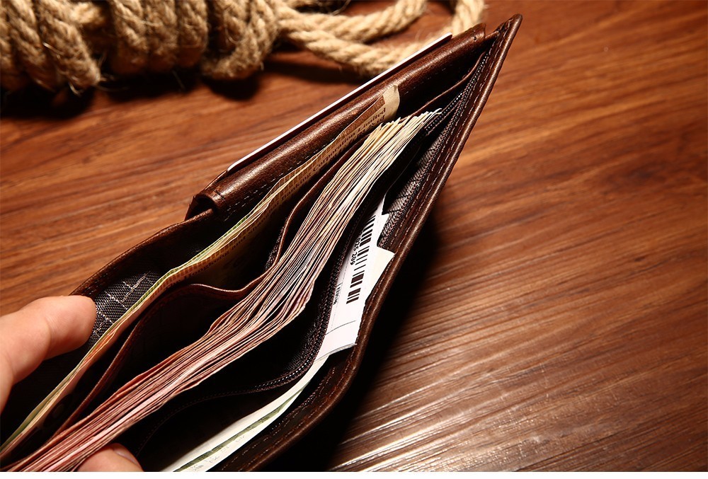 Brown Genuine Leather Men Wallet