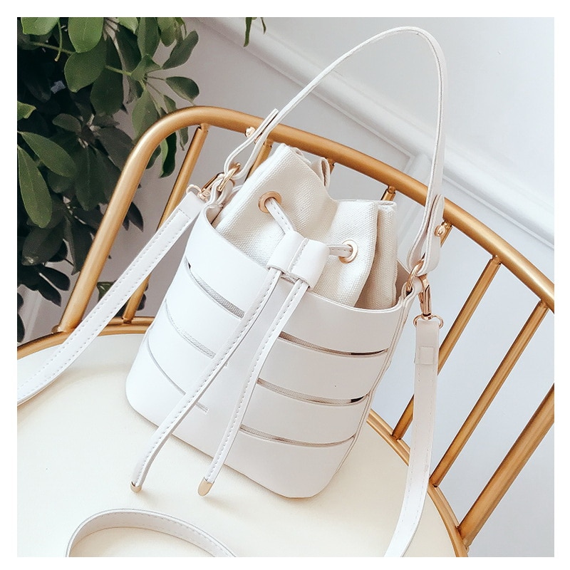 Hollow Out PU Leather Handbag