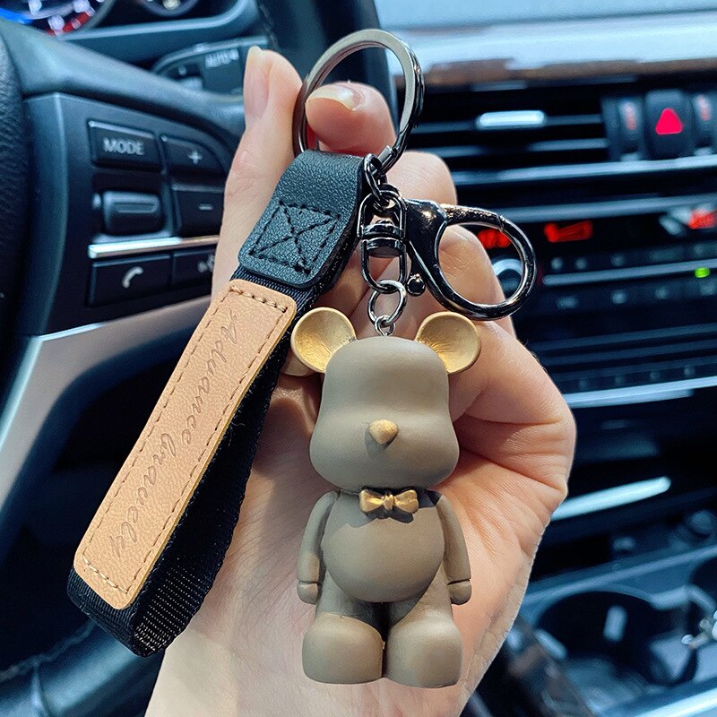Bow Tie Bear Keychain