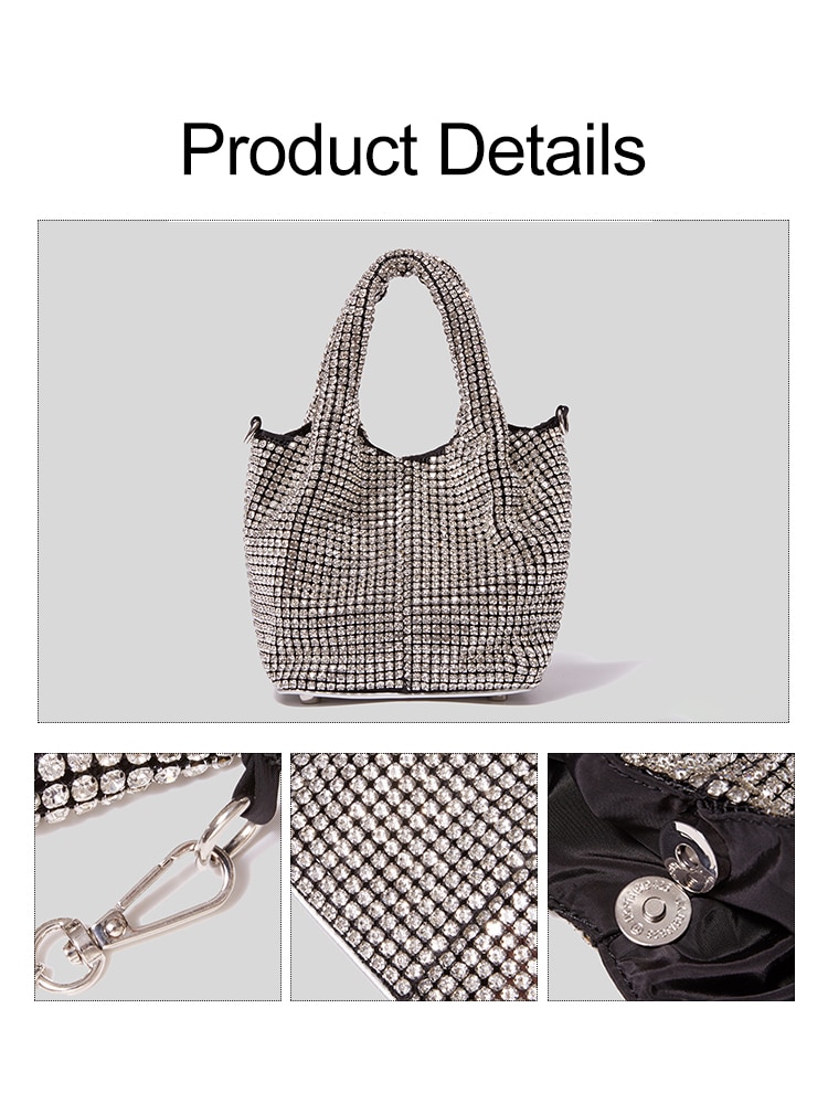 Women Rhinestone Clutch Purse