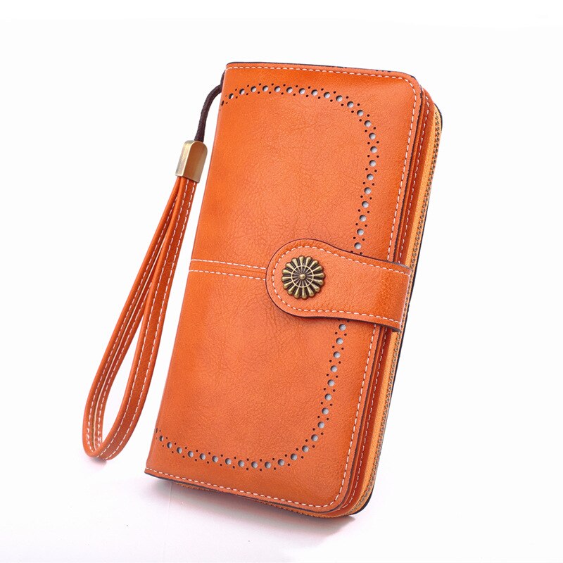 Retro Leather Women's Long Wallet