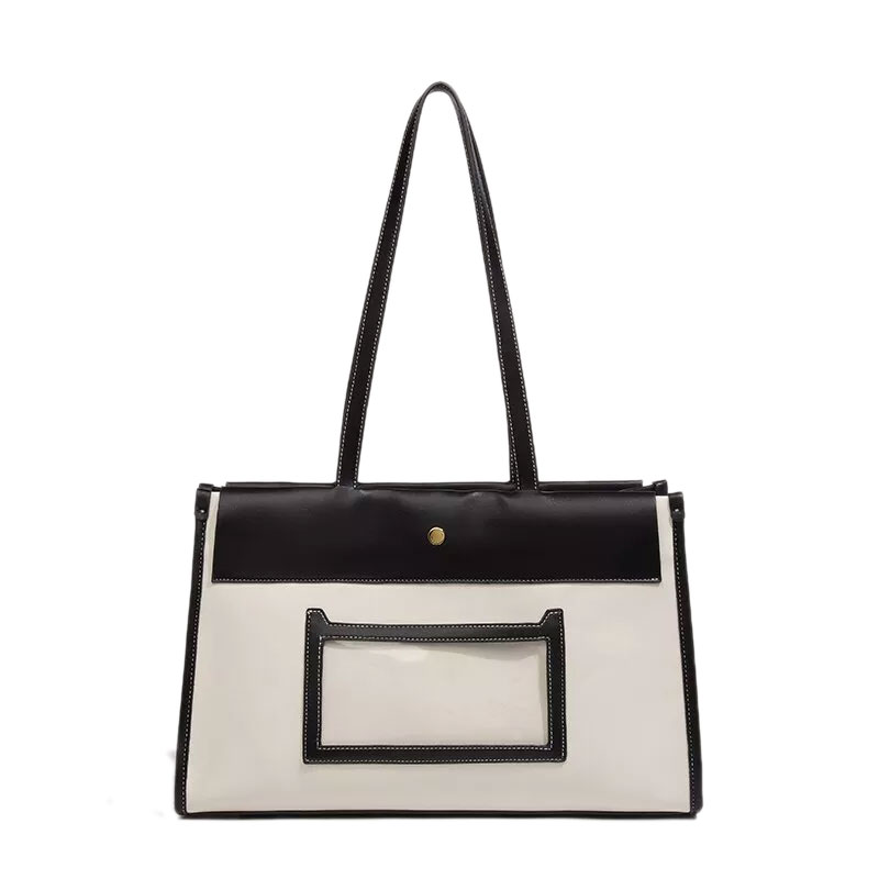 Trend Panelled Design Large Capacity Handbag