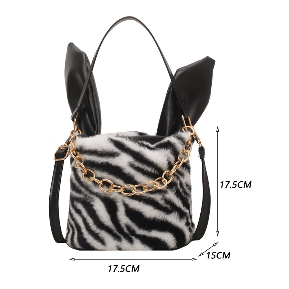 Plush Fur Chain Handbag