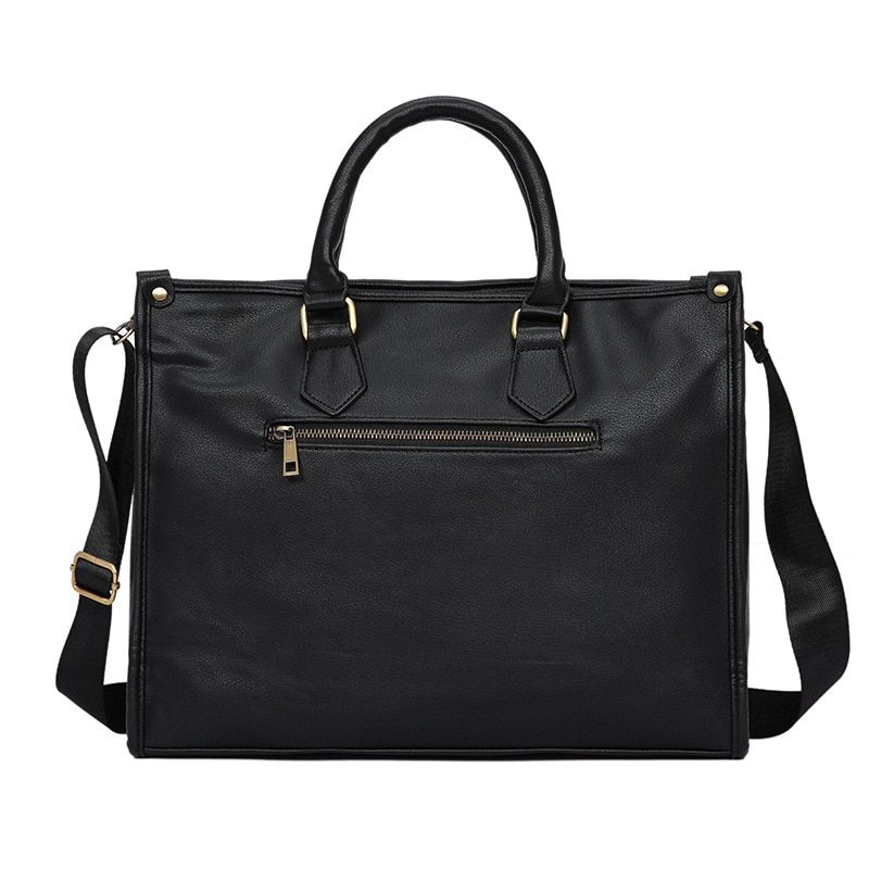 Men waterproof Leather Tote Bag