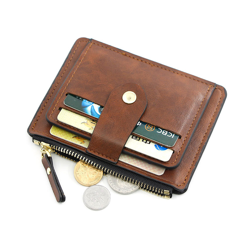 Credit ID Card Holder Slim Leather Wallet