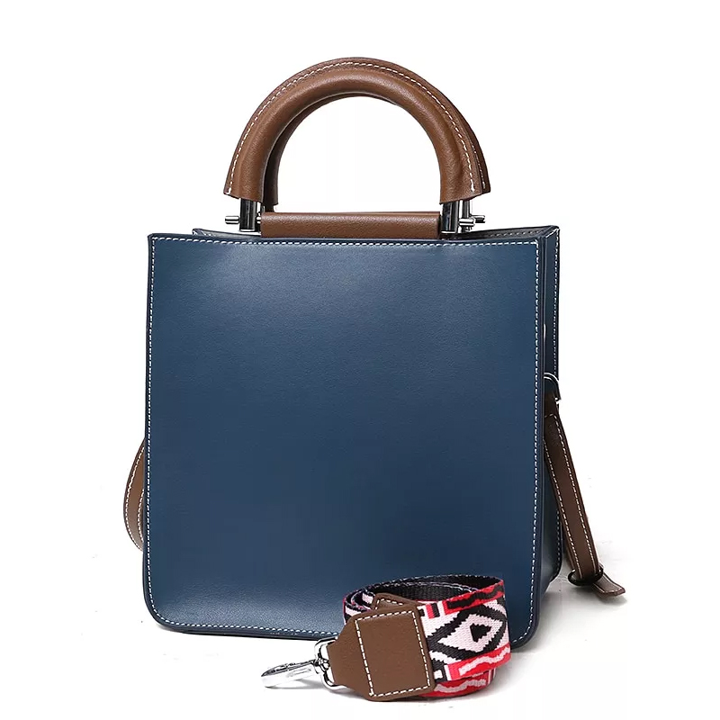 Split Leather Small Square Bag