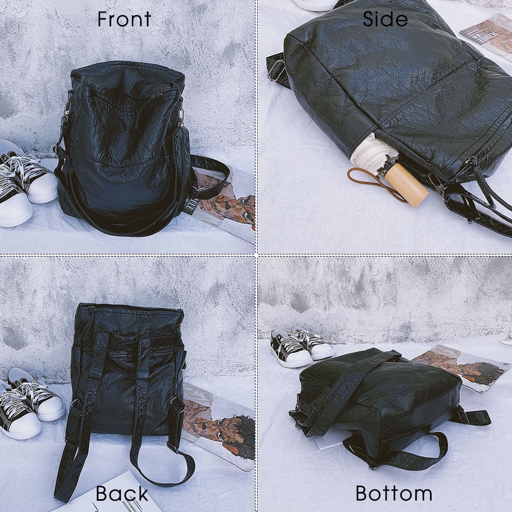 Casual Soft PU Leather Backpack