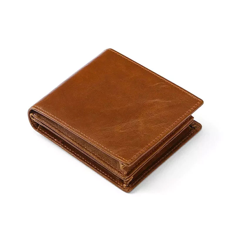 Retro Handmade Leather Wallet with Coin