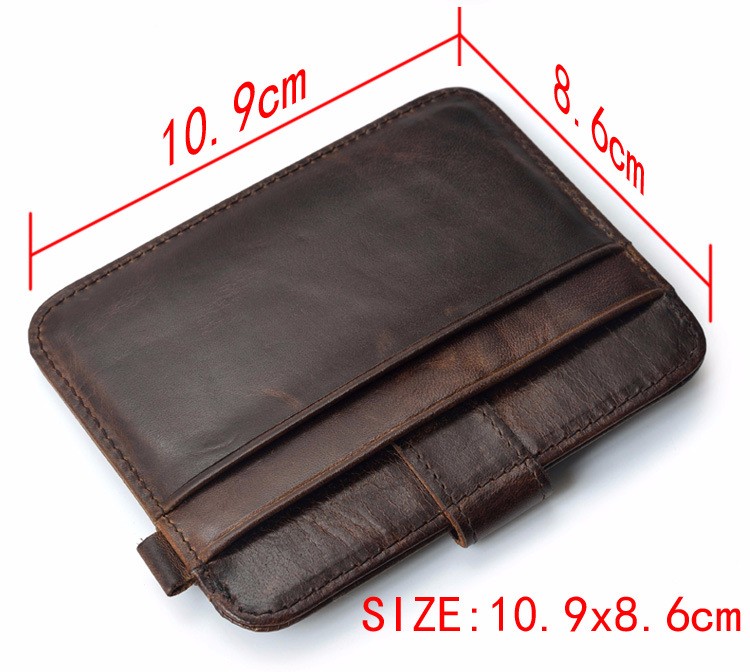 Men Genuine Leather Slim Wallet