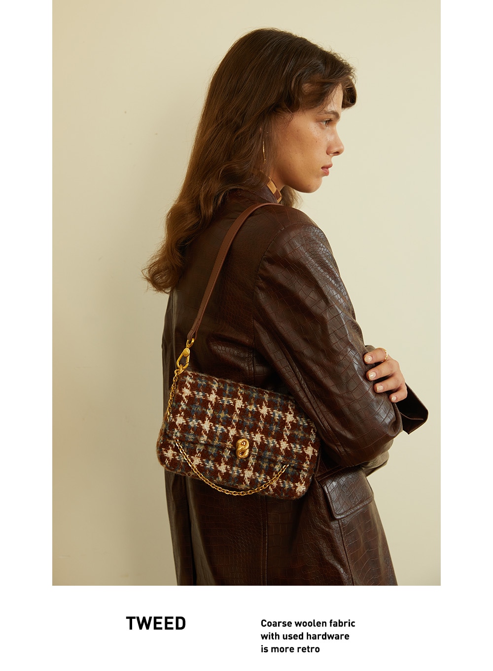 Houndstooth Trendy Ins Messenger Bag