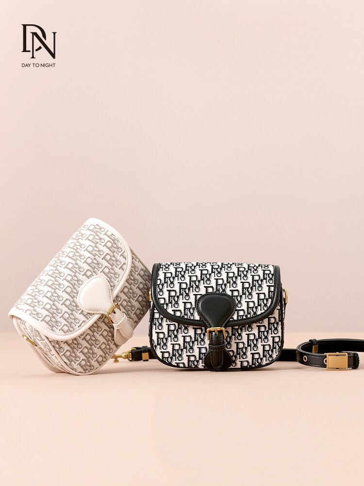 Vintage Handbag Letter Jacquard