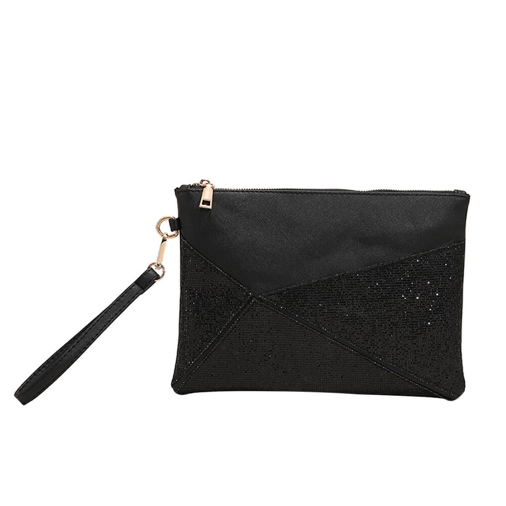 PU Leather Diamond Envelope Bag