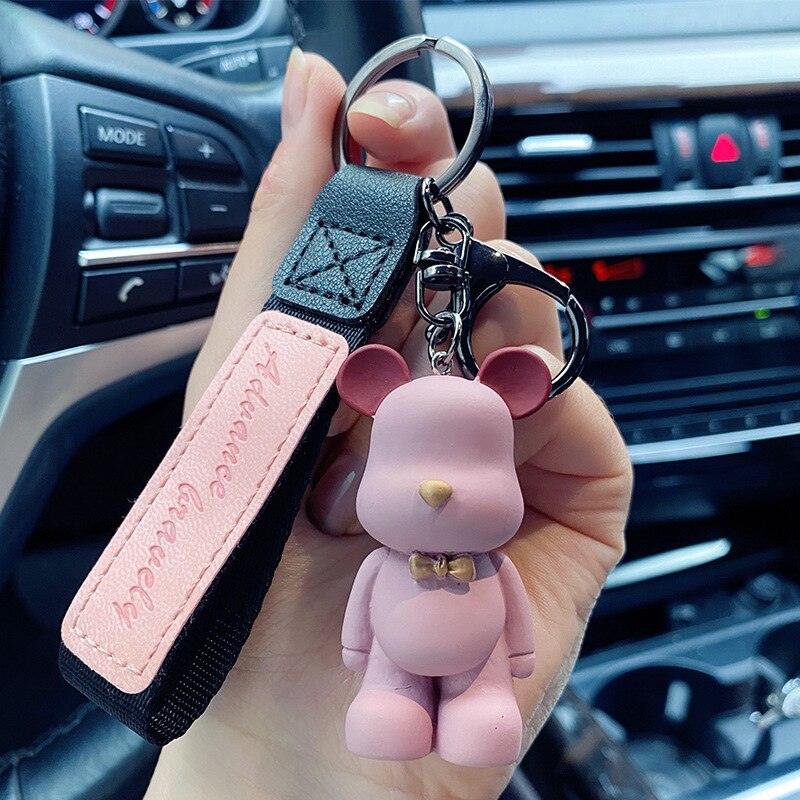 Bow Tie Bear Keychain