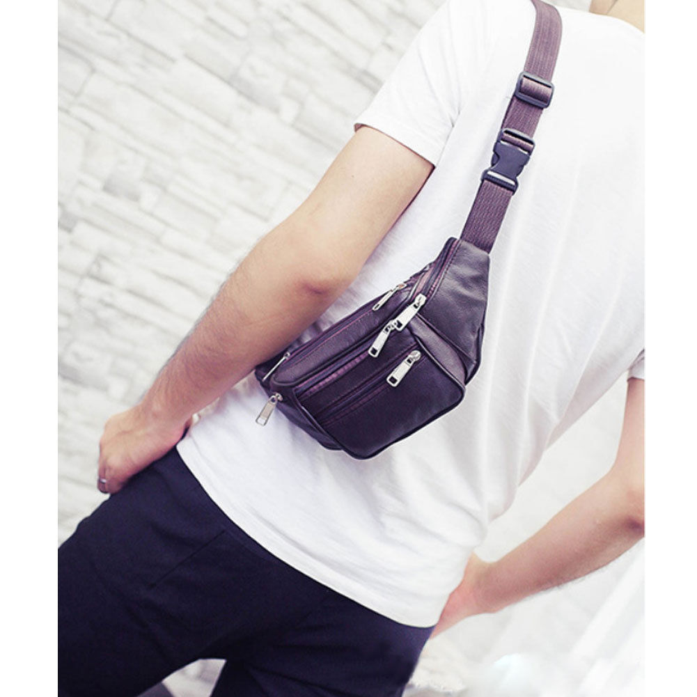 Hot Style Men Leather Fanny Pack