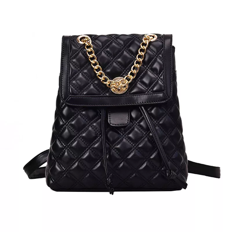 Mini Drawstring Quality Leather Classic Backpack