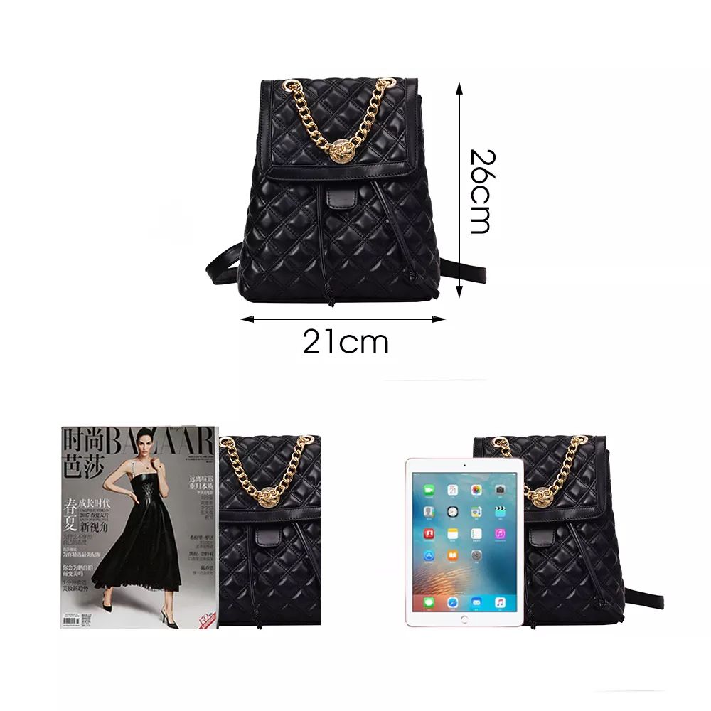 Mini Drawstring Quality Leather Classic Backpack