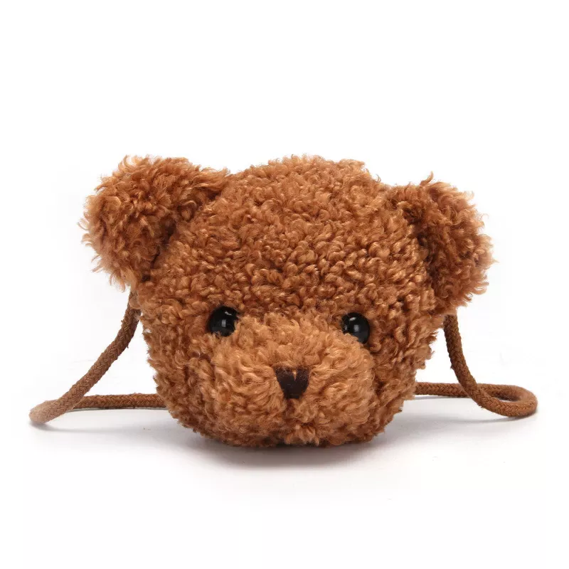 Cute Kid Girls Bear Plush Shoulder Bag
