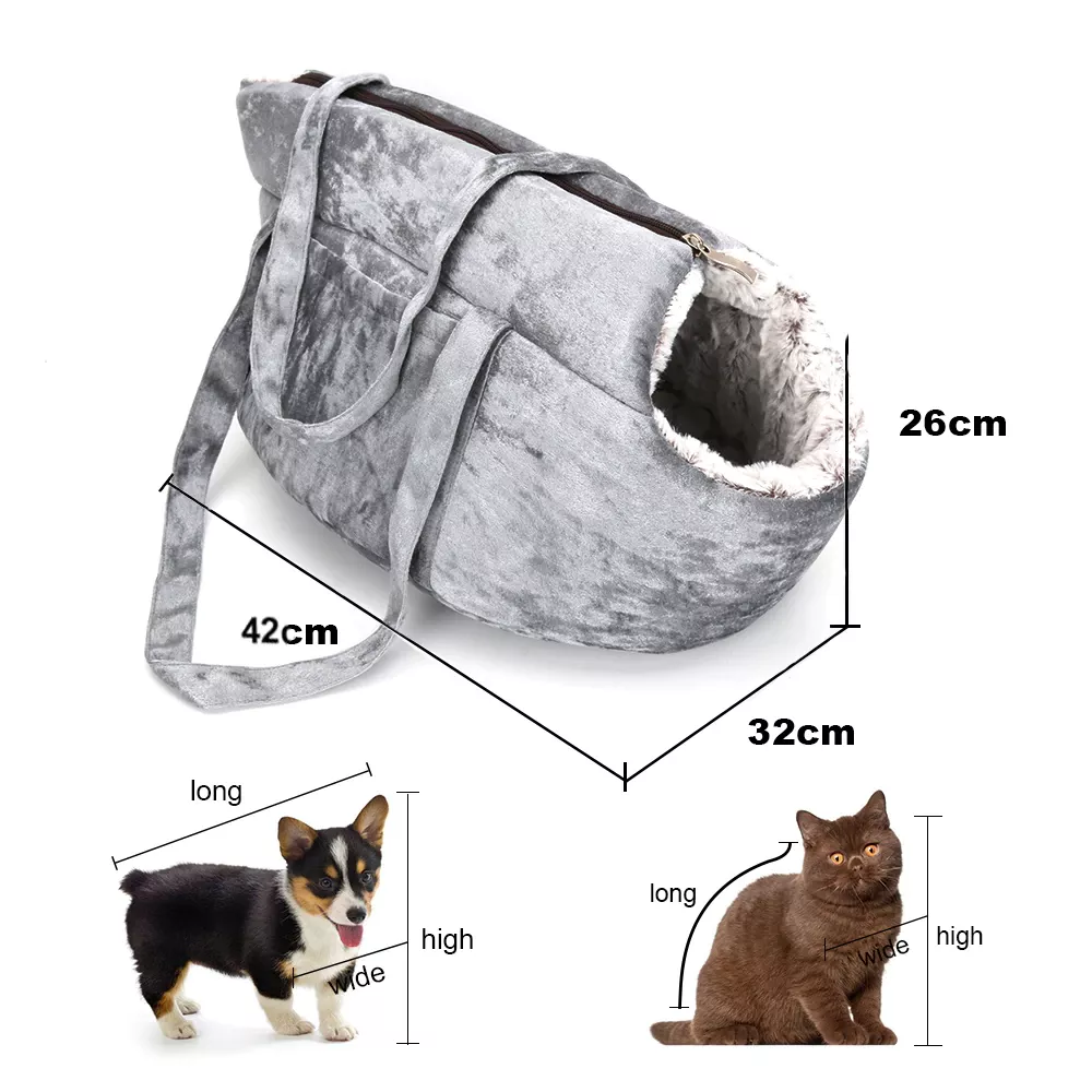 Velvet Cat Carrier Bag