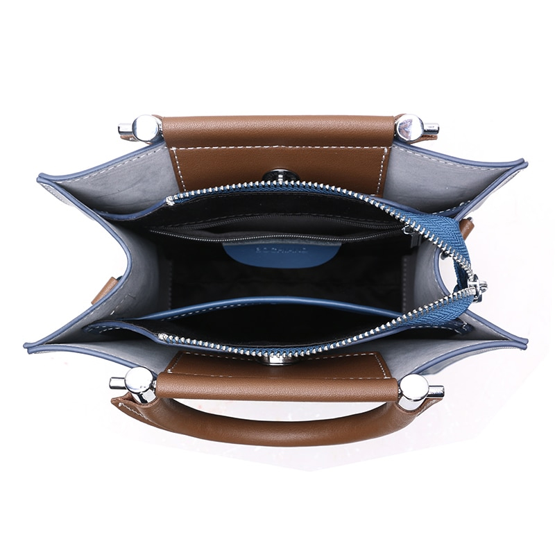 Split Leather Small Square Bag