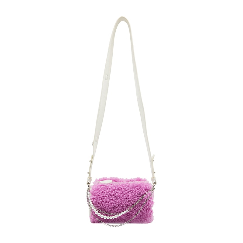 Trendy Fur Egg Roll Crossbody Bag