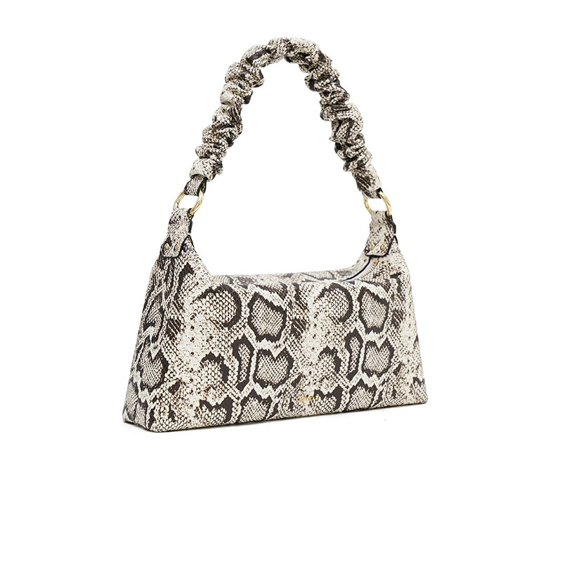 Snakeskin Pattern Sheepskin Tote Bag