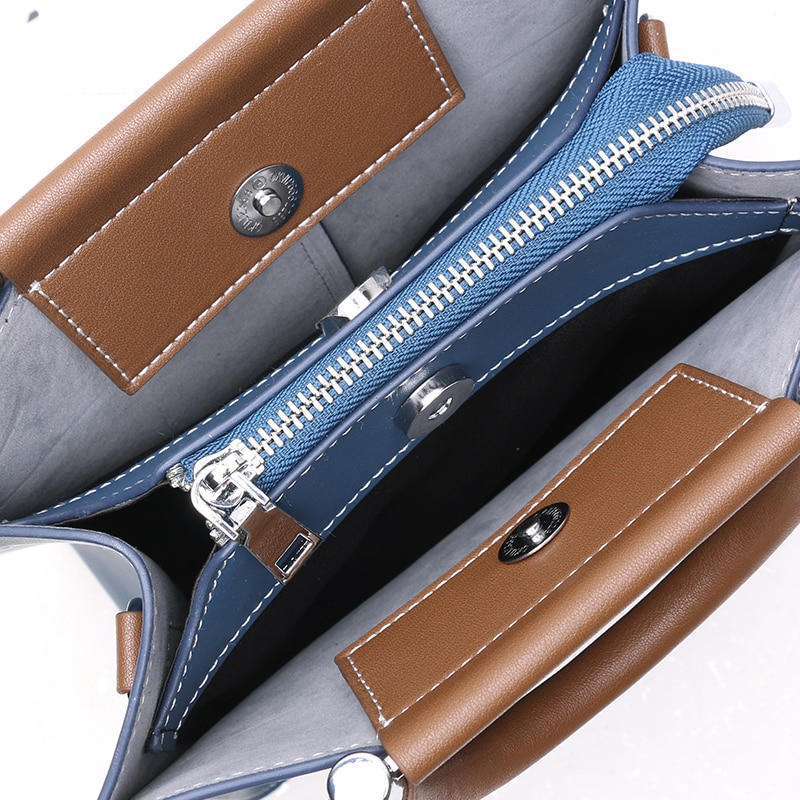 Split Leather Small Square Bag